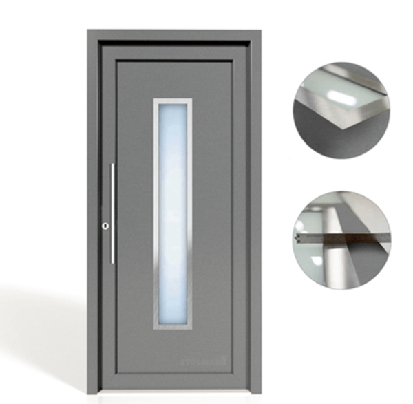 Detailansicht Haustürfüllung Aluminium