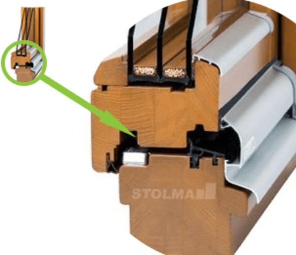 Zoom Ansicht eines STOLMA Fenster Premium Holz 88