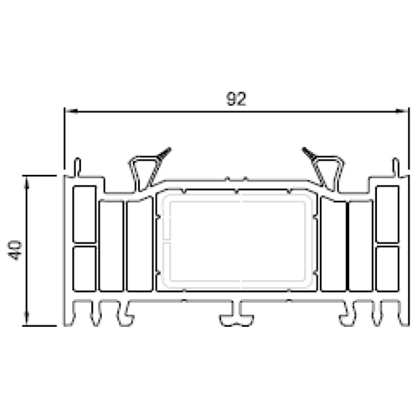 Technische Zeichnung von STOLMA Salamander Verbreiterung 60mm - 60mm Nr. 476164, Verstärkung Nr. 259043 - Schnitt